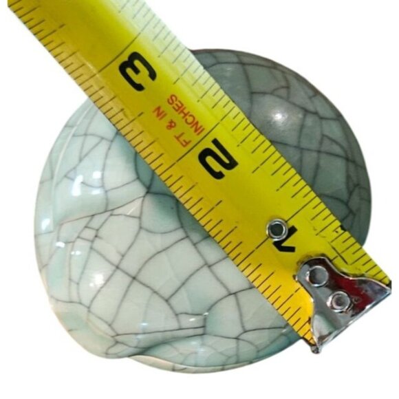 Vintage Trinket Box Japan Celedon Crackle Glaze 1978 Kaleidoscope Inc - Picture 4 of 9